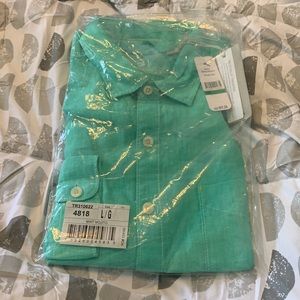 Long sleeve button down Tommy Bahama linen dress shirt NWT